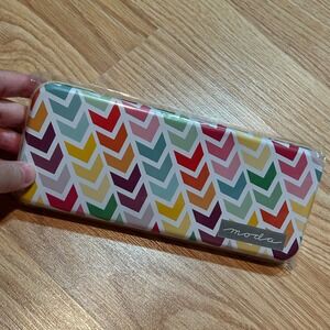 Moda Fabrics Multi Color Chevron Metal Storage Tin Notions Box Yellow